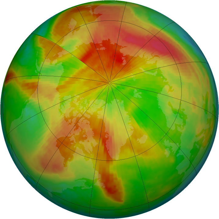 Arctic ozone map for 26 April 2004